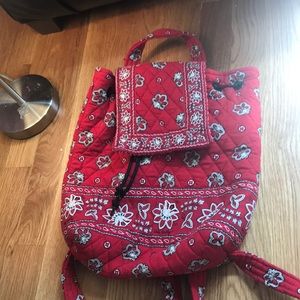 Vera Bradley red backpack
